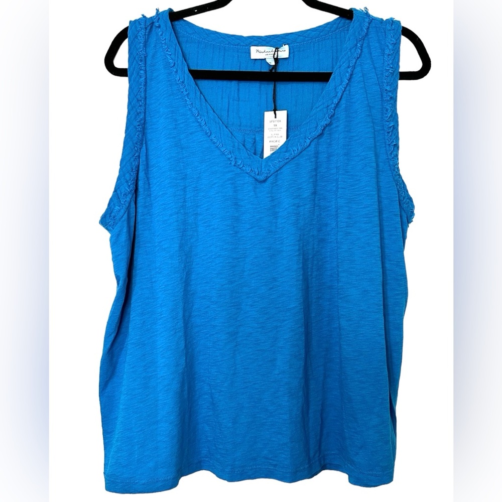 Michael Stars NWT Dina Fabric Mix V-neck tank